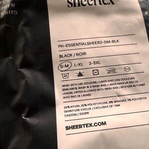 Sheertex Essential Sheer Tights- Black/NWOT